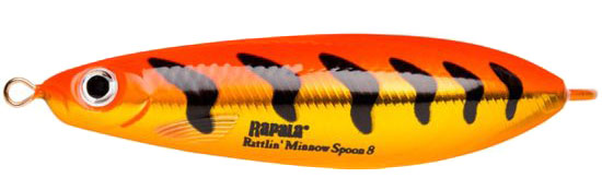 Rapala Minnow Spoon vass 8cm GFRT in der Gruppe Köder / Meerforellenköder & Küstenwobbler bei Sportfiskeprylar.se (000013700008GFRT)