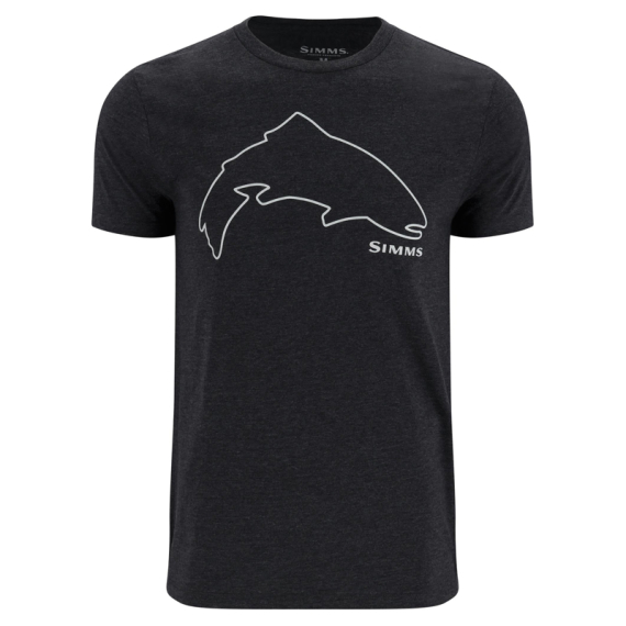 Simms Trout Outline T-Shirt Dark Gunmetal Heather in der Gruppe Kleidung & Schuhe / Kleidung / T-shirts bei Sportfiskeprylar.se (13519-1293-20r)