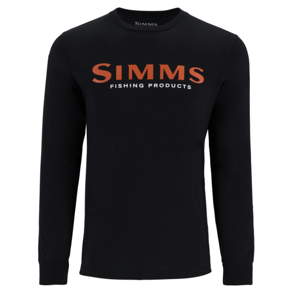 Simms Logo Shirt LS Jet Black in der Gruppe Kleidung & Schuhe / Kleidung / Pullover / Langärmlige T-Shirts bei Sportfiskeprylar.se (13626-1292-20r)