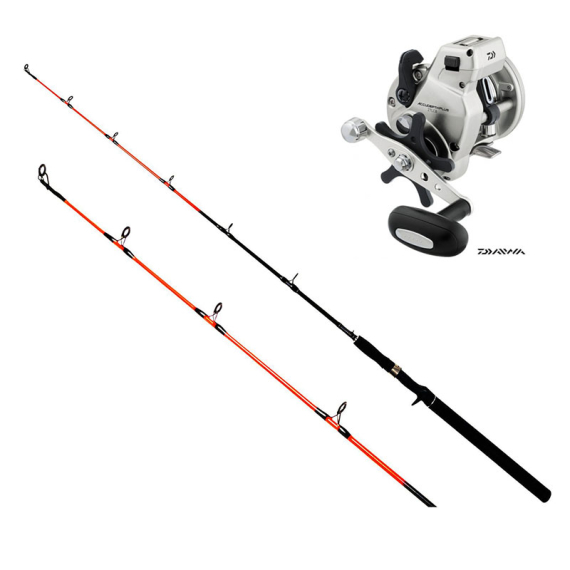 Daiwa Accudepth Plus 47LCBL (Left hand)/Maxximus Predator Ice Medium 140cm in der Gruppe Angelmethoden / Eisangeln / Eisangel Sets / Eisangelsets bei Sportfiskeprylar.se (199231ICE-set)