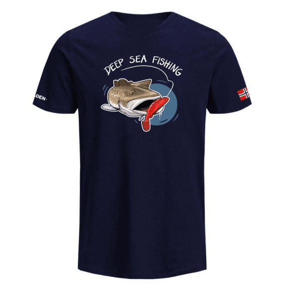 Fladen T-Shirt Hungry Cod Blue in der Gruppe Kleidung & Schuhe / Kleidung / T-shirts bei Sportfiskeprylar.se (22-652-Mr)