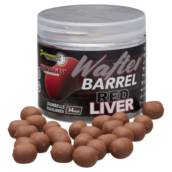 Starbaits PC Red Liver Barrel Wafter - 14mm in der Gruppe Köder / Boilies, Baits & Groundbait / Boilies bei Sportfiskeprylar.se (29-44617)