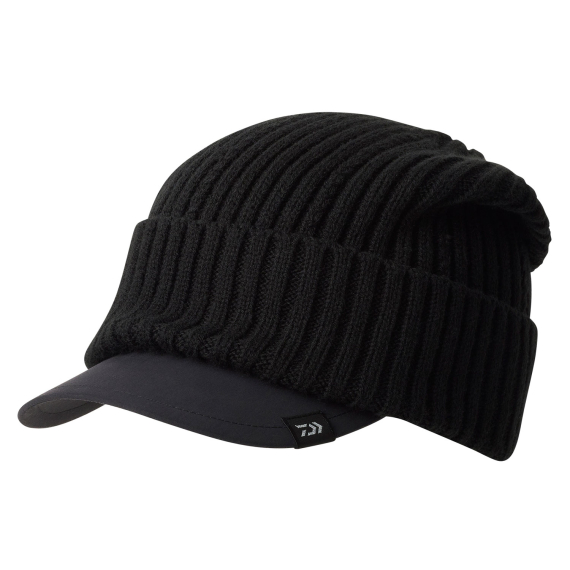 Daiwa Knit Cap With Brim - Black in der Gruppe Kleidung & Schuhe / Kappen & Kopfbedeckungen / Caps bei Sportfiskeprylar.se (32-223231)