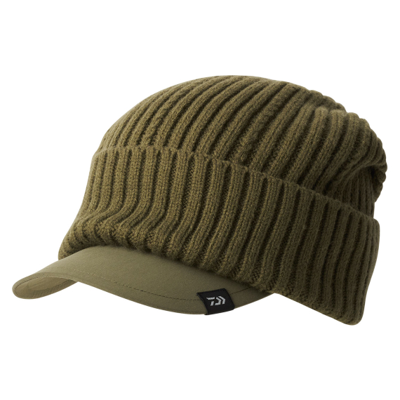 Daiwa Knit Cap With Brim - Olive in der Gruppe Kleidung & Schuhe / Kappen & Kopfbedeckungen / Caps bei Sportfiskeprylar.se (32-223233)