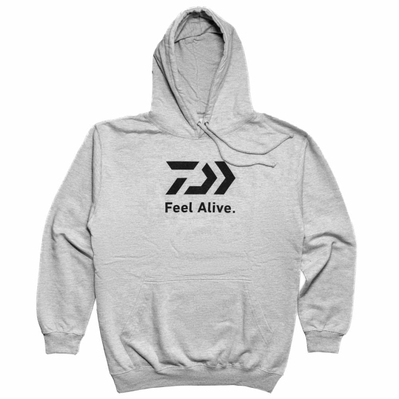 Daiwa D-Vec Feel Alive Hoodie Grey in der Gruppe Kleidung & Schuhe / Kleidung / Pullover / Hoodies bei Sportfiskeprylar.se (32-223565r)