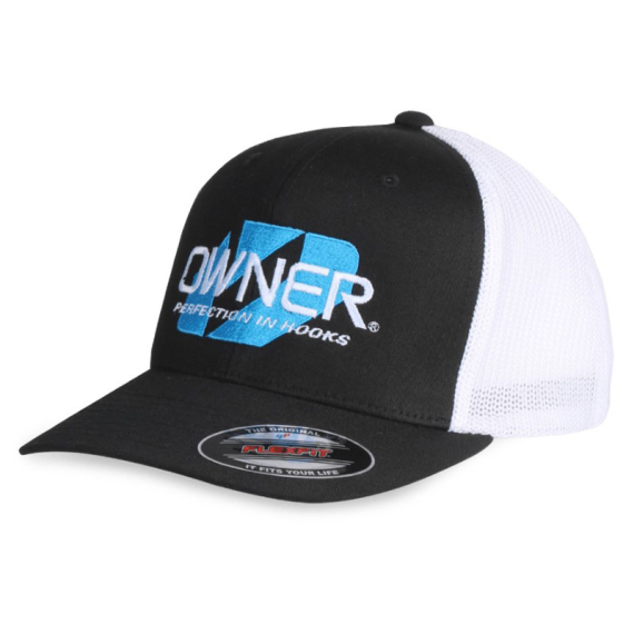 Owner Cap Flexfit Trucker - Black / White in der Gruppe Kleidung & Schuhe / Kappen & Kopfbedeckungen / Caps / Flexfit-Kappen bei Sportfiskeprylar.se (44-5900-040)