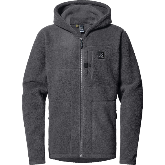 Haglöfs Malung Pile Hood Men Magnetite in der Gruppe Kleidung & Schuhe / Kleidung / Jacken / Fleece-Jacken bei Sportfiskeprylar.se (6069582AT020r)