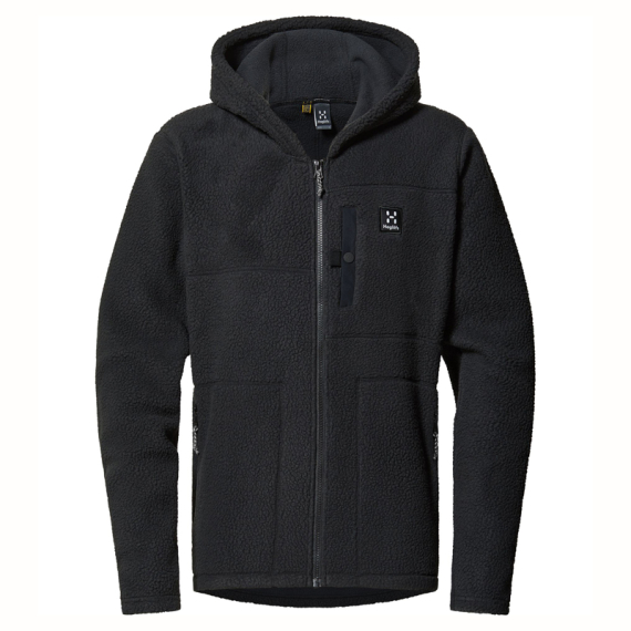 Haglöfs Malung Pile Hood Men True Black in der Gruppe Kleidung & Schuhe / Kleidung / Jacken / Fleece-Jacken bei Sportfiskeprylar.se (6069582C5020r)