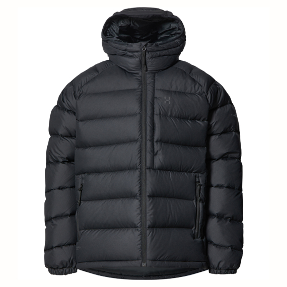 Haglöfs Rosson Down Hood Men True Black in der Gruppe Kleidung & Schuhe / Kleidung / Jacken / Isolationsjacken bei Sportfiskeprylar.se (6074602C5020r)