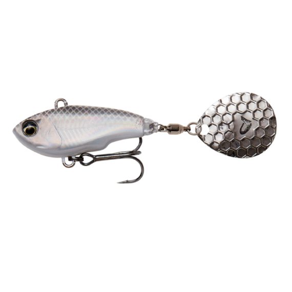 Savage Gear Fat Tail Spin 6,5cm, 16g Sinking - White Silver in der Gruppe Köder / Vibrationsköder bei Sportfiskeprylar.se (71763)