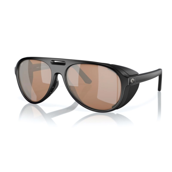 Costa Grand Catalina Matte Black - Copper Silver Mirror 580G in der Gruppe Kleidung & Schuhe / Sonnenbrillen / Polarisierte Sonnenbrillen bei Sportfiskeprylar.se (91170359)