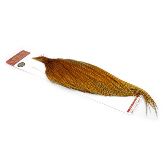 Whiting Bronze 1/2 Dry Fly Hackle Barred Dark Ginger in der Gruppe Haken & Zubehör / Fliegenbinden / Fliegenbindematerial / Feder & Bälge / Hackle bei Sportfiskeprylar.se (91341016)