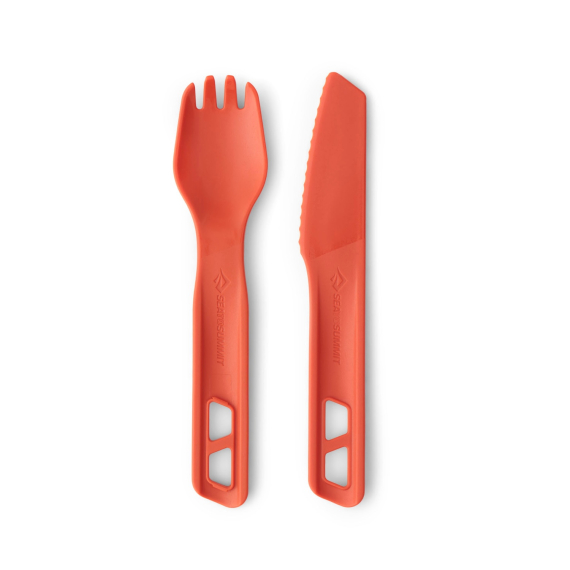 Sea To Summit Passage Cutlery Set 2pcs Orange in der Gruppe Outdoor / Campingküchen & Utensilien / Besteck & Zubehör bei Sportfiskeprylar.se (ACK035021-120804)