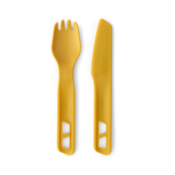 Sea To Summit Passage Cutlery Set 2pcs Yellow in der Gruppe Outdoor / Campingküchen & Utensilien / Besteck & Zubehör bei Sportfiskeprylar.se (ACK035021-120901)