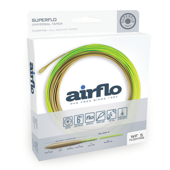 Airflo Superflo Universal Taper Floating Fly Line in der Gruppe Schnüre / Fliegenschnüre / Einhand bei Sportfiskeprylar.se (ASF-UT-WF3F-MOSS-CHARTr)