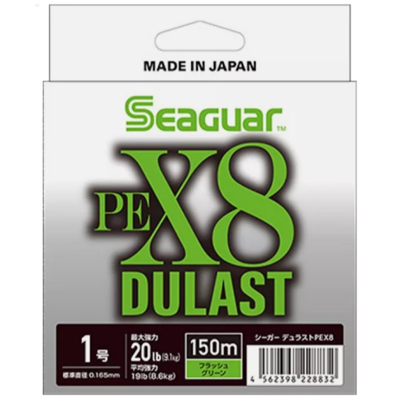 Seaguar Dulast PEX8 Flash Green 150m in der Gruppe Schnüre / Geflochtene Schnüre bei Sportfiskeprylar.se (BOB-00-SEAGUAR-0110r)