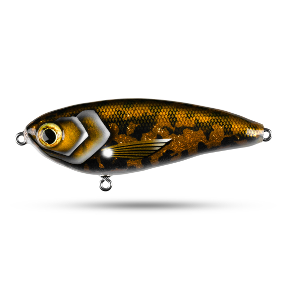 Elfbaits Swim 15cm, 100g - Bronze Burbot in der Gruppe Köder / Handgefertigte Köder / Handgefertigte Jerkbaits bei Sportfiskeprylar.se (EFLBAITSS2)