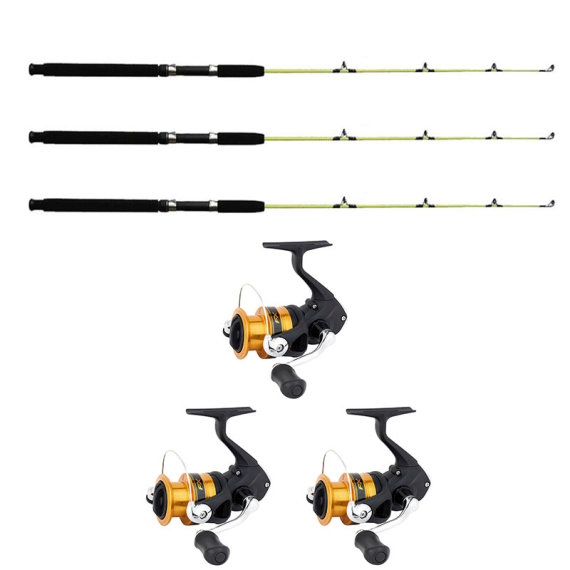 Shimano FX FC 4000/Wiggler Ismetespö Soft 118,5 cm 3-Pack Combo in der Gruppe Angelmethoden / Eisangeln / Eisangel Sets / Eisangelsets bei Sportfiskeprylar.se (FX4000FCICE3PCS-SET)