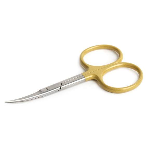 High Grade Scissor Curved 4\'\' Gold in der Gruppe Werkzeuge & Zubehör / Zangen & Scheren / Schnurscheren & Scheren bei Sportfiskeprylar.se (IB-427)