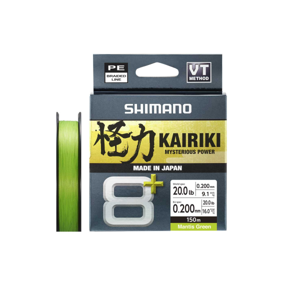 Shimano Kairiki 8+ 150m Green in der Gruppe Schnüre / Geflochtene Schnüre bei Sportfiskeprylar.se (LDM58XE0606015Gr)