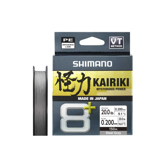 Shimano Kairiki 8+ 150m Grey in der Gruppe Schnüre / Geflochtene Schnüre bei Sportfiskeprylar.se (LDM58XE0606015Sr)