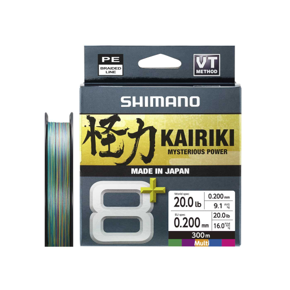 Shimano Kairiki 8+ 300m Multi in der Gruppe Schnüre / Geflochtene Schnüre bei Sportfiskeprylar.se (LDM68XE0606030Mr)