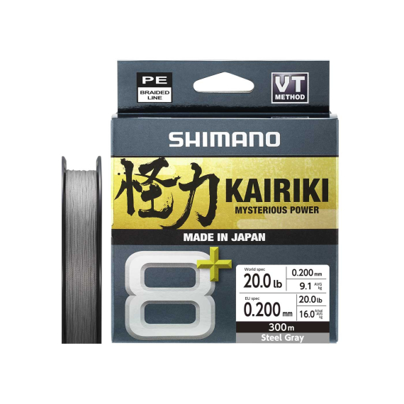 Shimano Kairiki 8+ 300m Grey in der Gruppe Schnüre / Geflochtene Schnüre bei Sportfiskeprylar.se (LDM68XE0810030Sr)