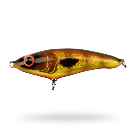 Mälaren Lures Loner Mini 13cm, 60g - Brown Trout in der Gruppe Köder / Handgefertigte Köder / Handgefertigte Jerkbaits bei Sportfiskeprylar.se (MLLM13-3)