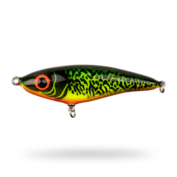 Mälaren Lures Loner Mini 13cm, 60g - Fire Tiger in der Gruppe Köder / Handgefertigte Köder / Handgefertigte Jerkbaits bei Sportfiskeprylar.se (MLLM13-5)