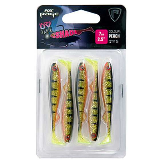 Fox Rage Slick Shad Ultra UV 7 cm 5-pack in der Gruppe Köder / Gummiköder / Barsch Gummifische & Zander Gummifische bei Sportfiskeprylar.se (NSC028r)