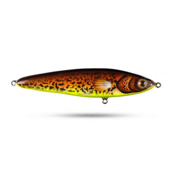 Pineslope Lures Beef Jerky Shallow 22cm, 130g - Hot Burbot in der Gruppe Köder / Handgefertigte Köder / Handgefertigte Jerkbaits bei Sportfiskeprylar.se (PSLBJS22-7)