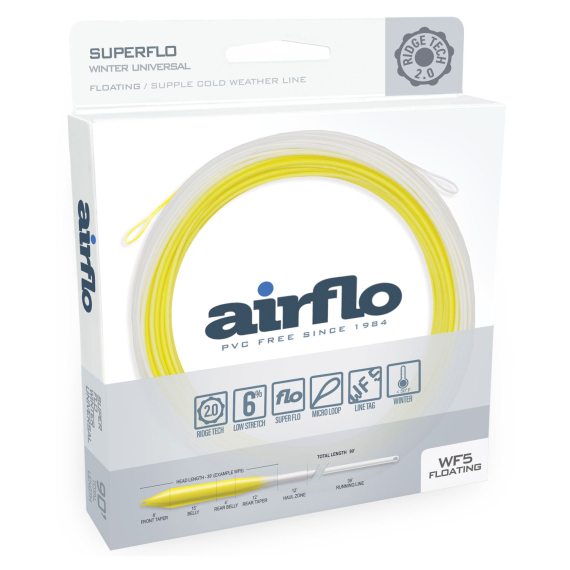 Airflo Superflo Ridge 2.0 Winter Supple Universal Taper Floating in der Gruppe Schnüre / Fliegenschnüre / Einhand bei Sportfiskeprylar.se (RSFW-UT-WF4F-PY-WHr)