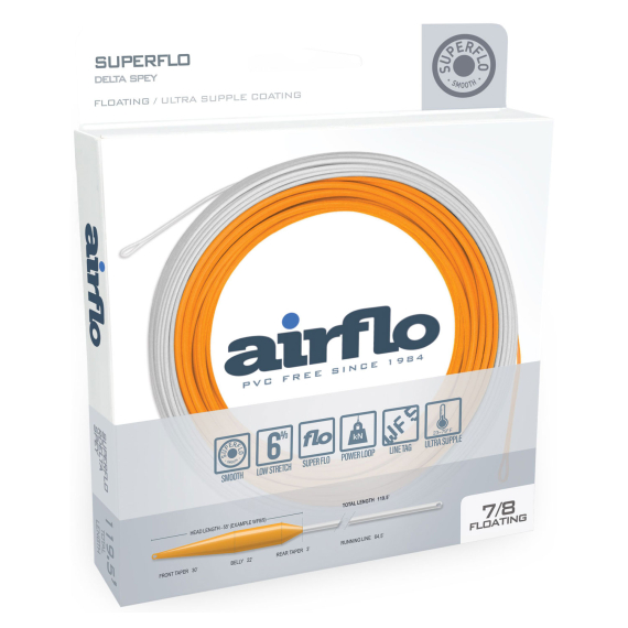 Airflo Superflo Integratged Delta Spey Fly Line in der Gruppe Schnüre / Fliegenschnüre / Zweihand bei Sportfiskeprylar.se (SFS-DS-WF8-9F-SR-WHr)