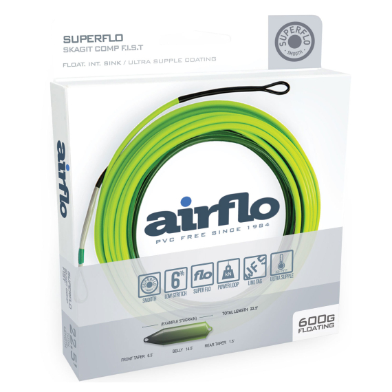 Airflo Superflo Skagit Compact F.I.S.T Shooting Head Sink 3 in der Gruppe Schnüre / Fliegenschnüre / Schussköpfe bei Sportfiskeprylar.se (SFS-FIST-450r)