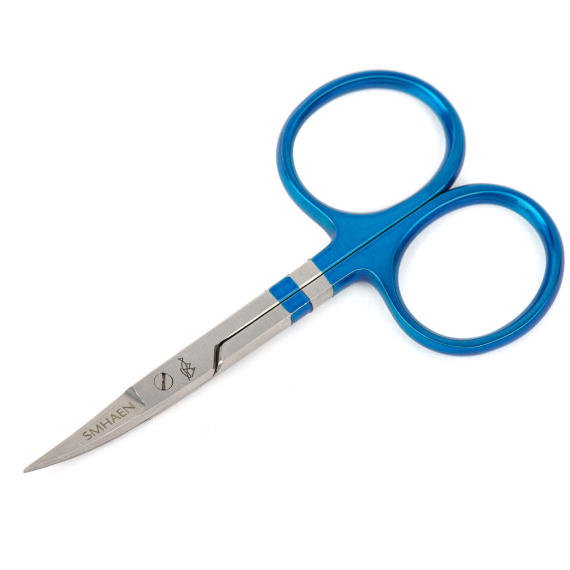 SMHAEN Scissor Curved 4\'\' Tungsten Carbide Fine Blade Blue in der Gruppe Werkzeuge & Zubehör / Zangen & Scheren / Schnurscheren & Scheren bei Sportfiskeprylar.se (SM-111)