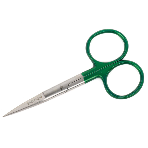 SMHAEN Scissor Straight 4,5\'\' Tungsten Carbide Heavy Green in der Gruppe Werkzeuge & Zubehör / Zangen & Scheren / Schnurscheren & Scheren bei Sportfiskeprylar.se (SM-114)