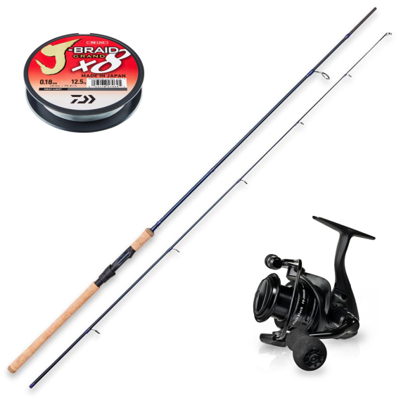 Okuma Pitch Black V2 DAM Steelhead Iconic Seatrout Combo in der Gruppe Angelmethoden / Raubfischangeln / Angelsets / Spinning Sets bei Sportfiskeprylar.se (SSPSET-6)