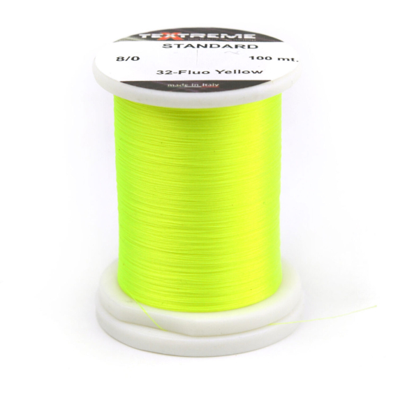 Textreme Bindegarn Standard 8/0 - Fluo Yellow in der Gruppe Haken & Zubehör / Fliegenbinden / Fliegenbindematerial / Bindedragt bei Sportfiskeprylar.se (TE-SS8-32)