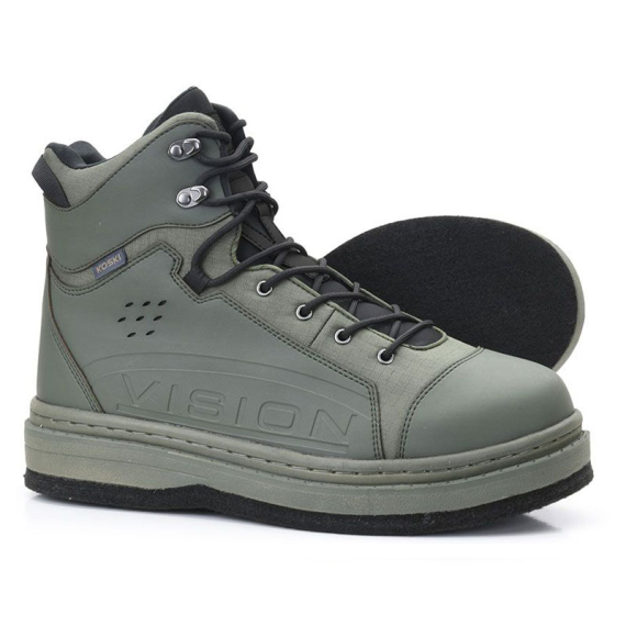 Vision Koski Green Vadarsko Felt Sole in der Gruppe Kleidung & Schuhe / Wathosen & Watschuhe / Watschuhe bei Sportfiskeprylar.se (V2096-5r)