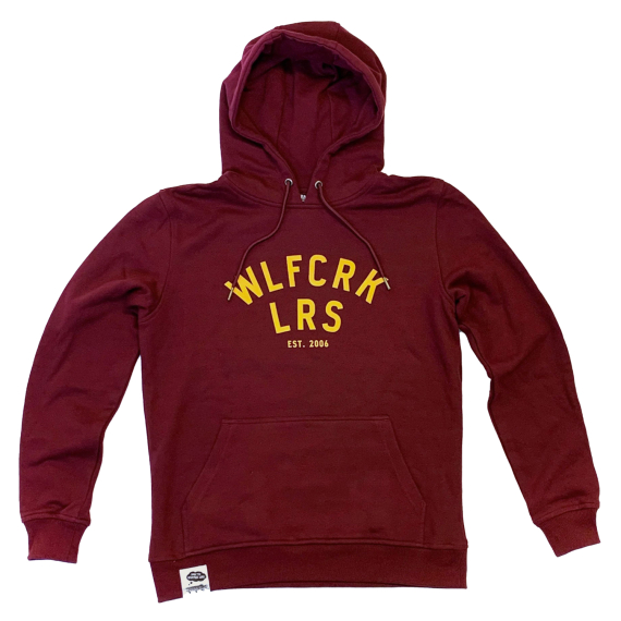 Wolfcreek Lures Logo Hoodie, Burgundy in der Gruppe Kleidung & Schuhe / Kleidung / Pullover / Hoodies bei Sportfiskeprylar.se (WCL-05-HOOD-03-BRGr)