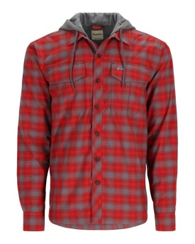 Simms Coldweather Hoody Auburn Red MC Plaid