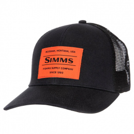 Simms Original Patch Trucker Black