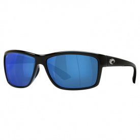 Costa Mag Bay Shiny Black Blue Mirror 580P