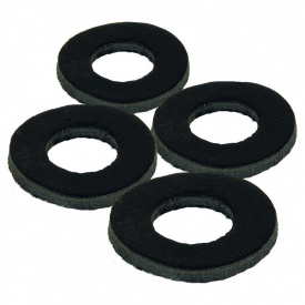 Fox Black Leather Washers (4stk.)