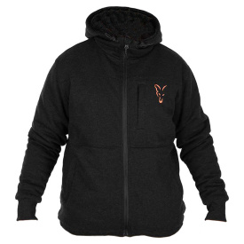 Fox Collection Sherpa Jacket Black & Orange