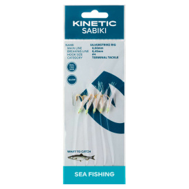 Kinetic Sabiki Silverstrike Fishskin/Flash