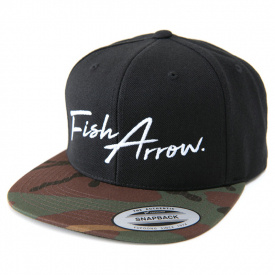 Fish Arrow FA Flat Cap Black/Green Camo