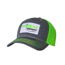 Fish Monkey Hat Mr Patch Hat Charcoal/Neon Green