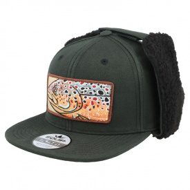 Skillfish Big Trout Patch Vintage Black Ear Flap Snapback