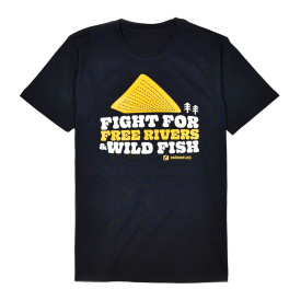 Frödin 'Free Rivers & Wild Fish' Heavyweight T-Shirt - Black